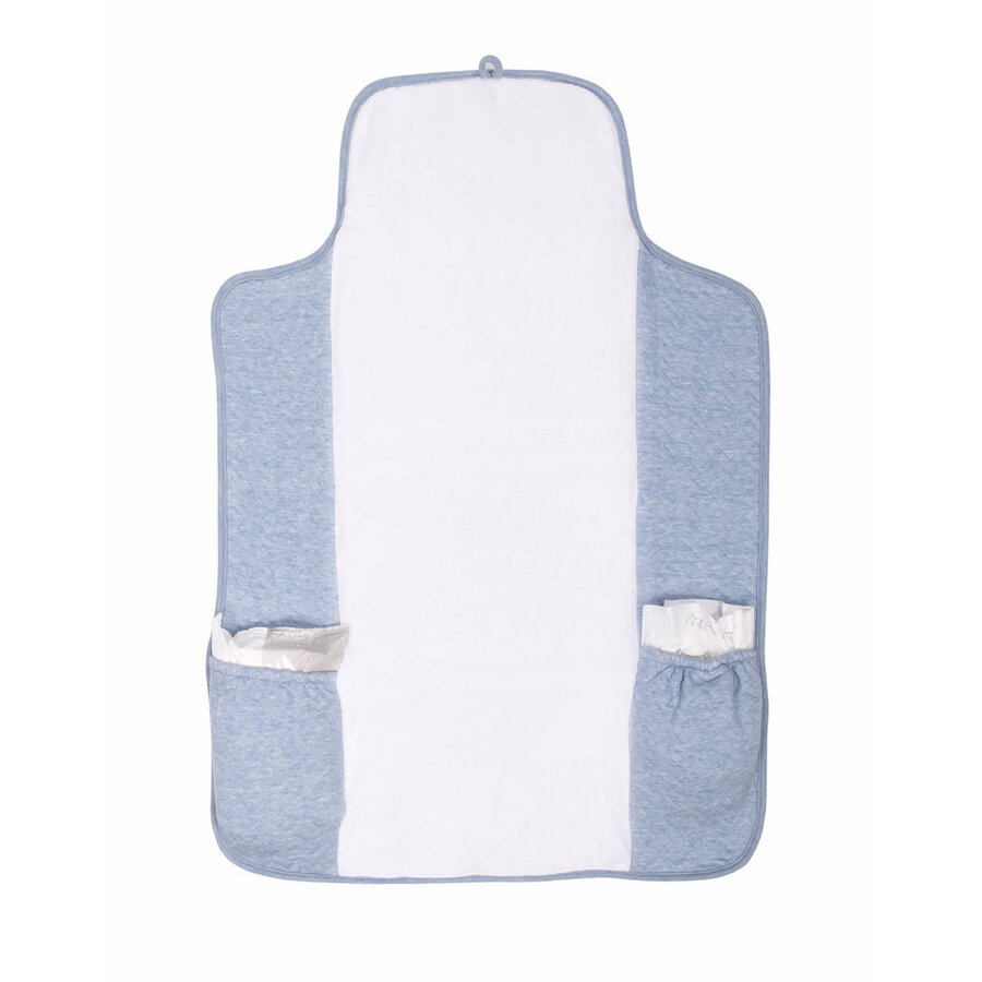 Verschoonmatje Chevron Denim Blue - Poetree Kids -