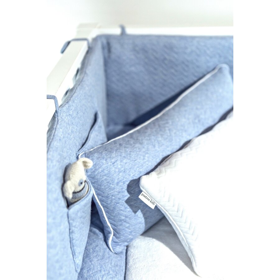 Boxkleed Chevron Denim Blue - Poetree Kids