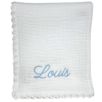 Hydrofiel met kant (wit)  - Little Mack