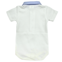 Body/romper oxford kraag (lichtblauw) - Little Mack