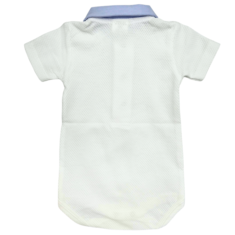 Body/romper oxford kraag (lichtblauw) - Little Mack