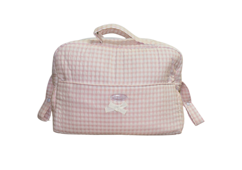 Luiertas Vichy ruit (lichtroze) - Babidu 