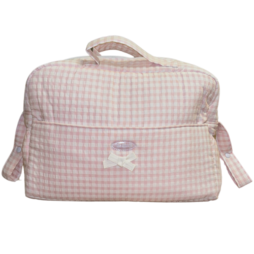 Luiertas Vichy ruit (lichtroze) - Babidu 