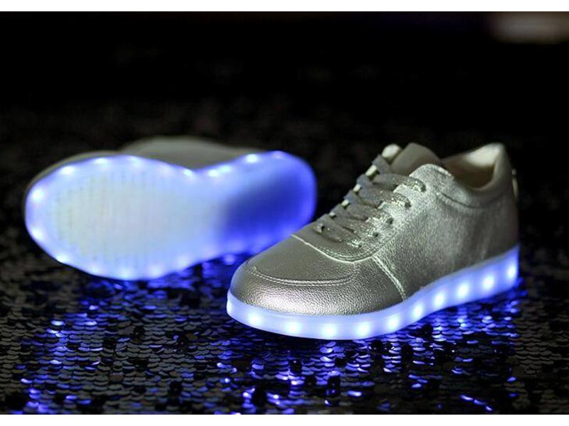 gold light up trainers