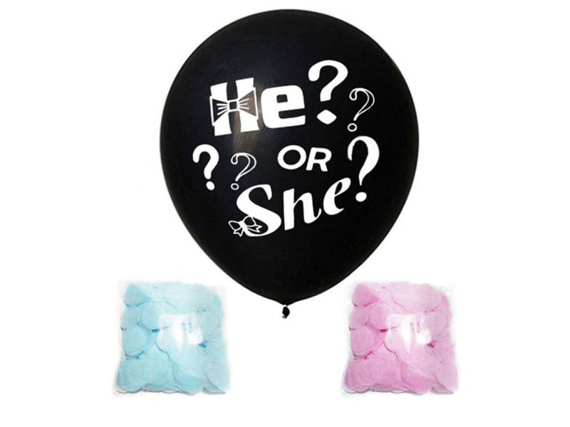 Gender Reveal Confetti Ballon Hij of Zij?