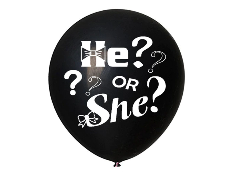 Gender Reveal Confetti Balloon He Or She Hipp Kiddo
