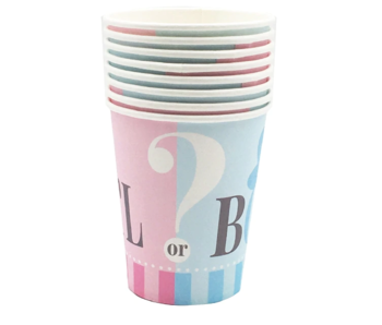Gender Reveal  Paper cups 8x