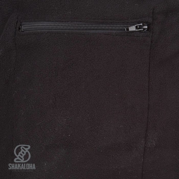 Shakaloha Shakaloha Gebreid Wollen Vest Crush Ziphood Antraciet met Fleece Voering en Afneembare Capuchon - Man/Uni - Handgemaakt in Nepal van Schapenwol