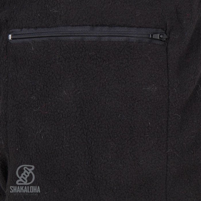 Shakaloha Shakaloha Gestrickte Wollweste Patch ZH Mehrfarbiges Fell mit Fleecefutter und abnehmbarer Kapuze – Damen – Handgefertigt in Nepal aus Schafwolle