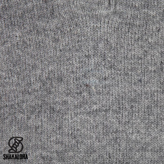 Shakaloha Shakaloha Gebreid Wollen Vest Hallberg Grijs met Fleece Voering en Capuchon - Man/Uni - Handgemaakt in Nepal van Schapenwol