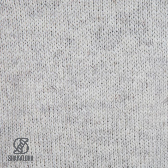 Shakaloha Shakaloha Veste en Laine Tricoté Flyer Collar Crème beige avec Doublure en coton et Col haut - Hommes - Uni - Fabriqué à la main au Népal en laine de mouton