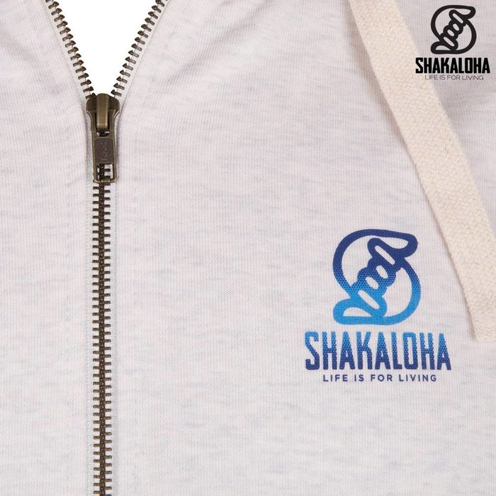 Shakaloha Herren Ziphood Bio-Baumwolle Blaudruck