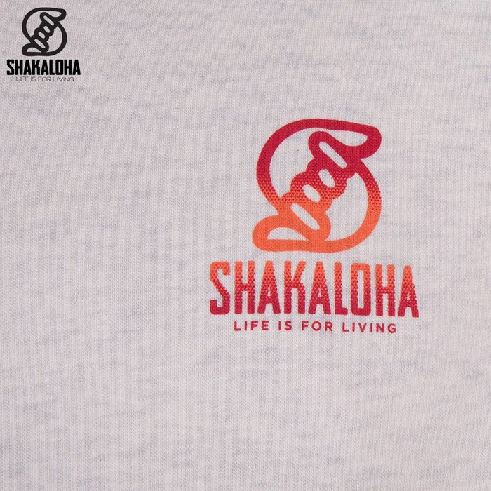 Shakaloha Men's Ziphood Organic Cotton Orange/Red Print