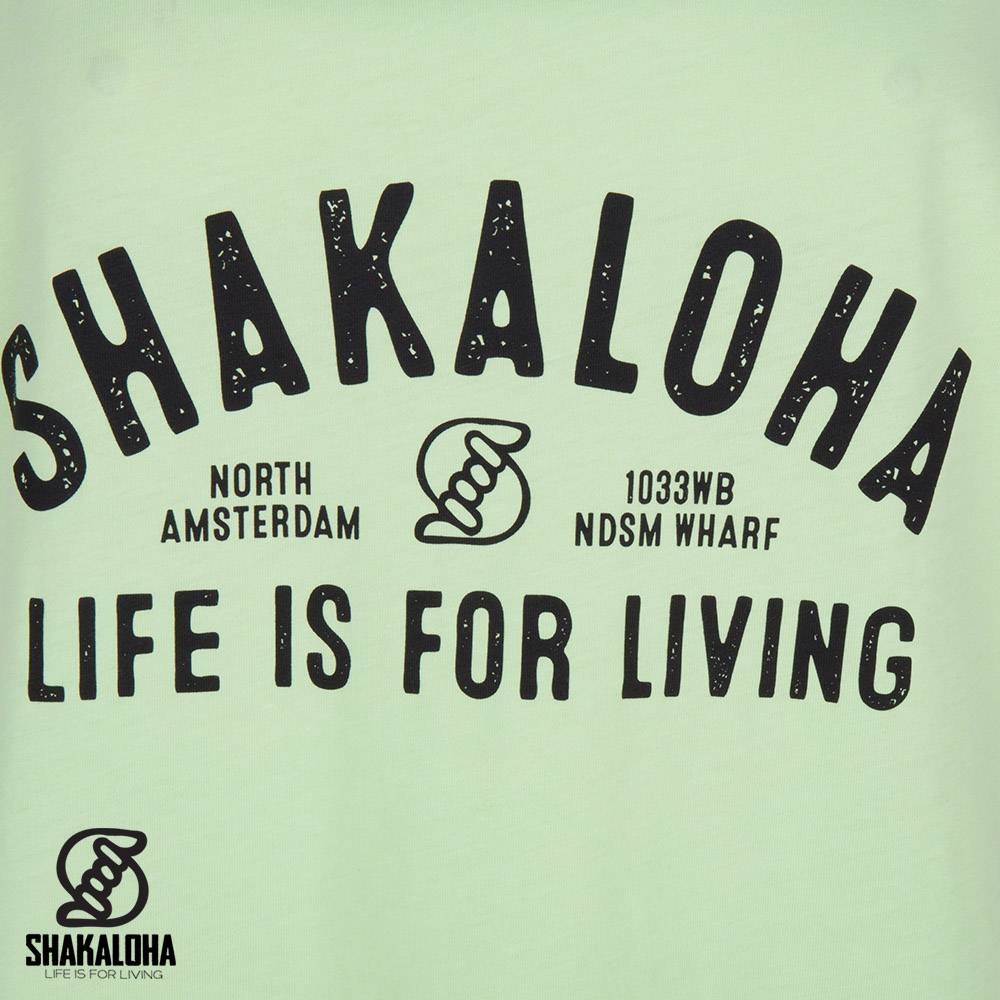 Shakaloha Womens Shirt Lime - Organic Cotton with Shakaloha Print