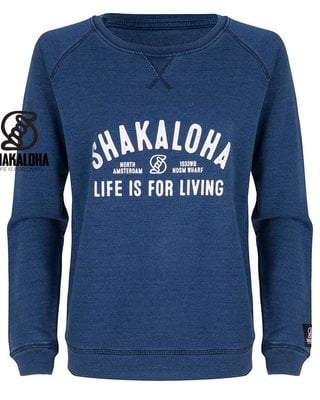 Shakaloha W Crew ArcWht Indigo