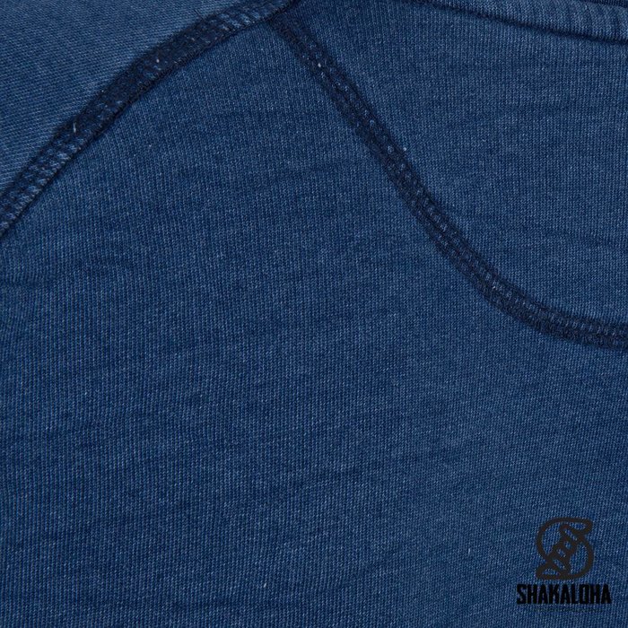 Shakaloha Women's Sweater Crew Blue - Organic Cotton with Shakaloha print