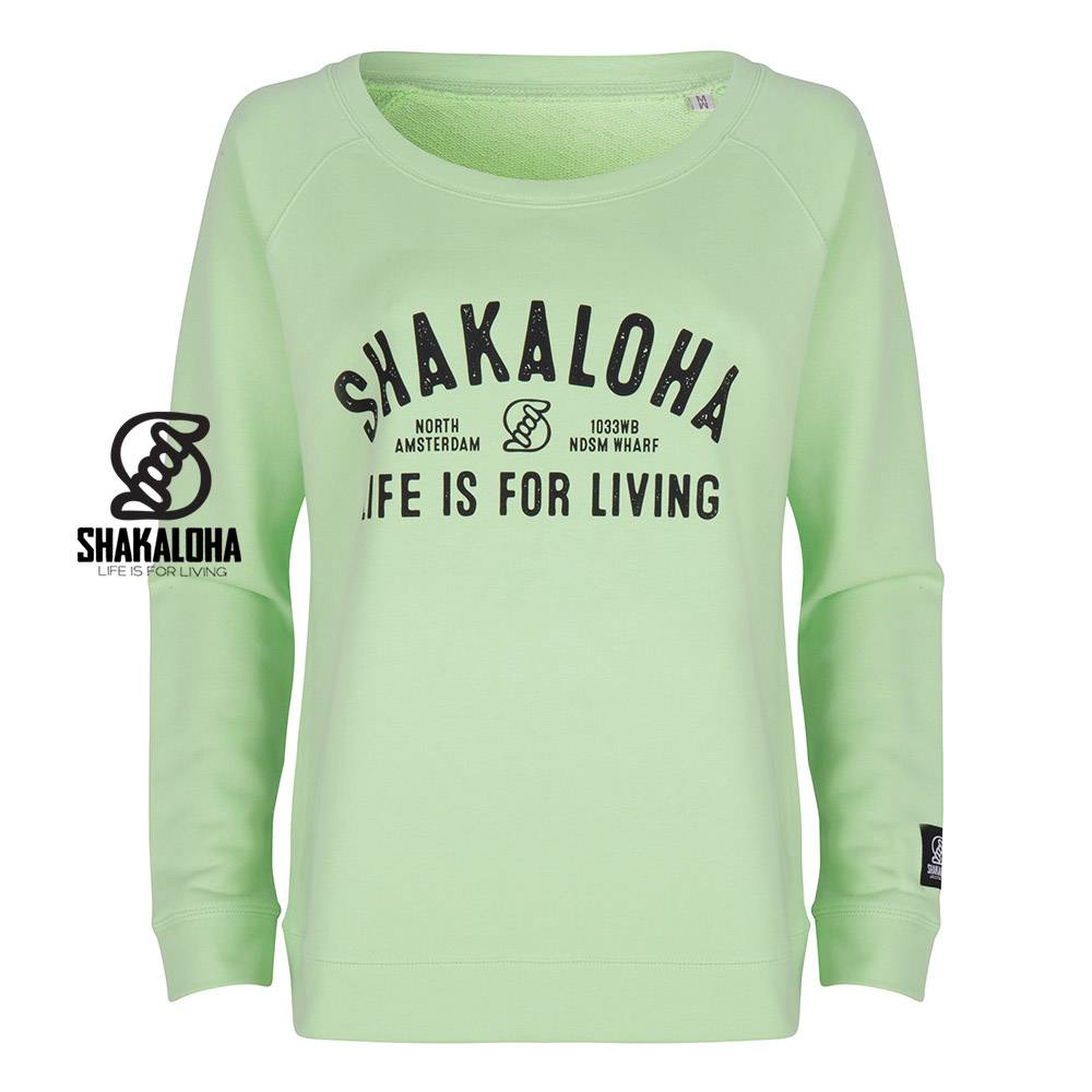 Shakaloha Suéter de mujer Hider rosa - Algodón orgánico con estampado Shakaloha