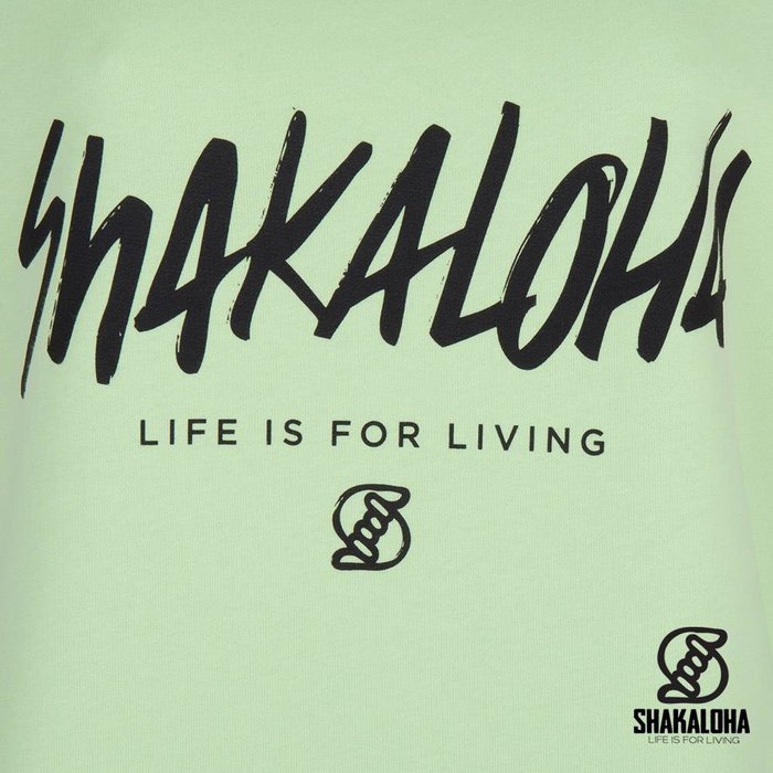 Shakaloha Women's Sweater Escaper Lime - Organic Cotton with Shakaloha print