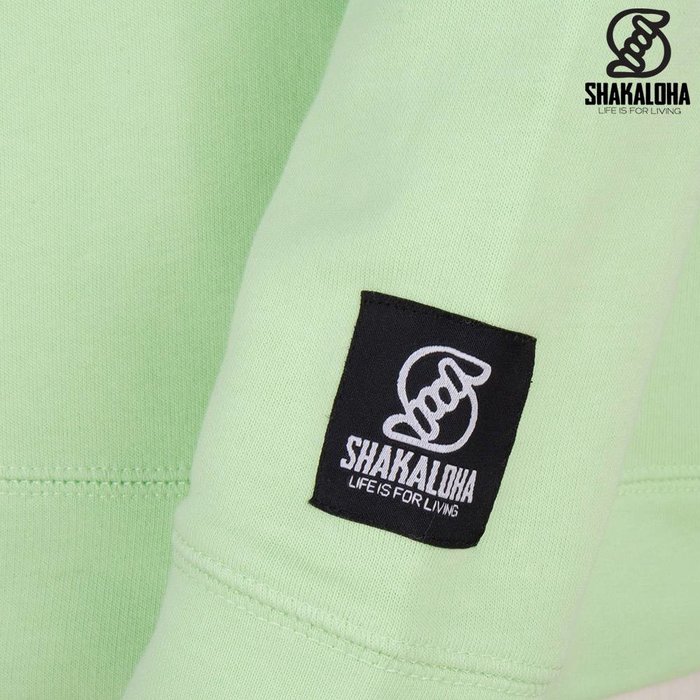 Shakaloha Women's Sweater Escaper Lime - Organic Cotton with Shakaloha print