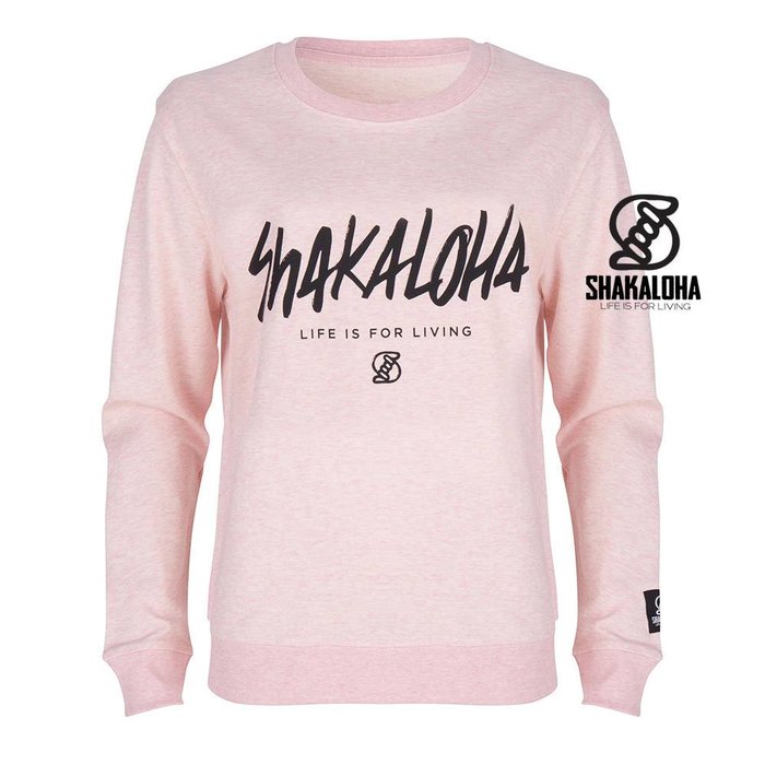 Shakaloha Damenpullover Hider Pink - Bio-Baumwolle mit Shakaloha-Print