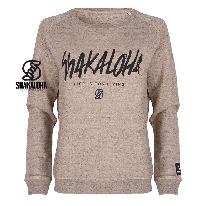 Shakaloha Women's Sweater Tripper Clay - Organic Cotton with Shakaloha print