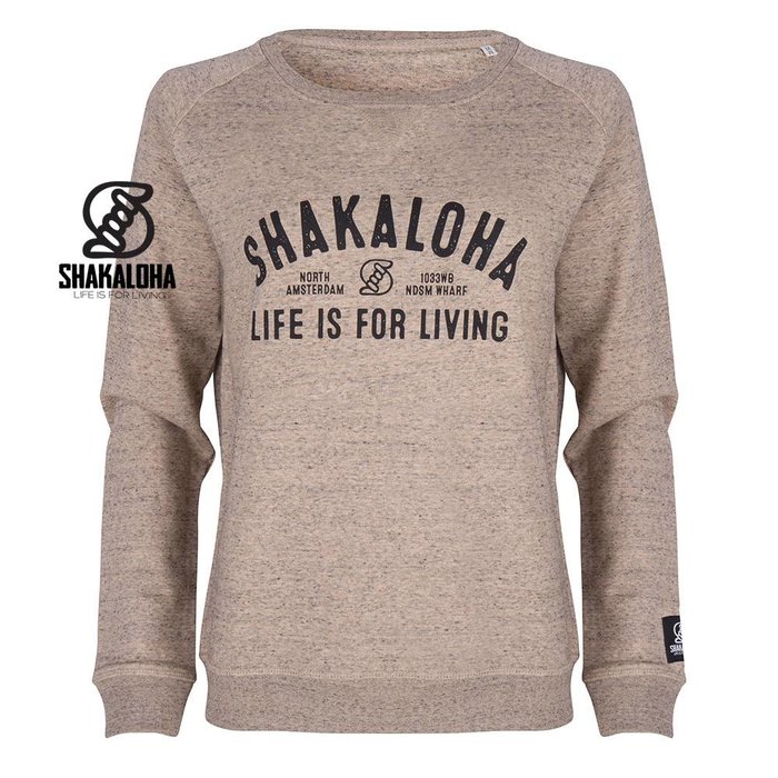 Shakaloha Women's Sweater Tripper Clay - Organic Cotton with Shakaloha print