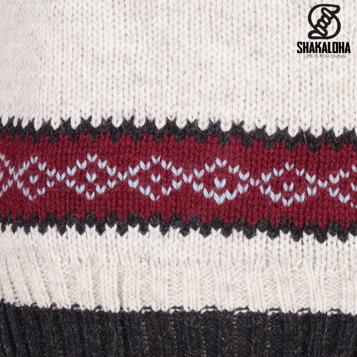 Shakaloha Shakaloha Gebreid Wollen Vest Spring  met Fleece Voering en Capuchon - Dames - Handgemaakt in Nepal van Schapenwol