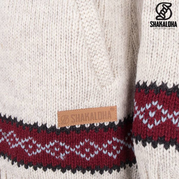 Shakaloha Shakaloha Knitted Woolen Jacket Spring with Fleece Lining and Hood - Woman - Handmade in Nepal from sheep's wool