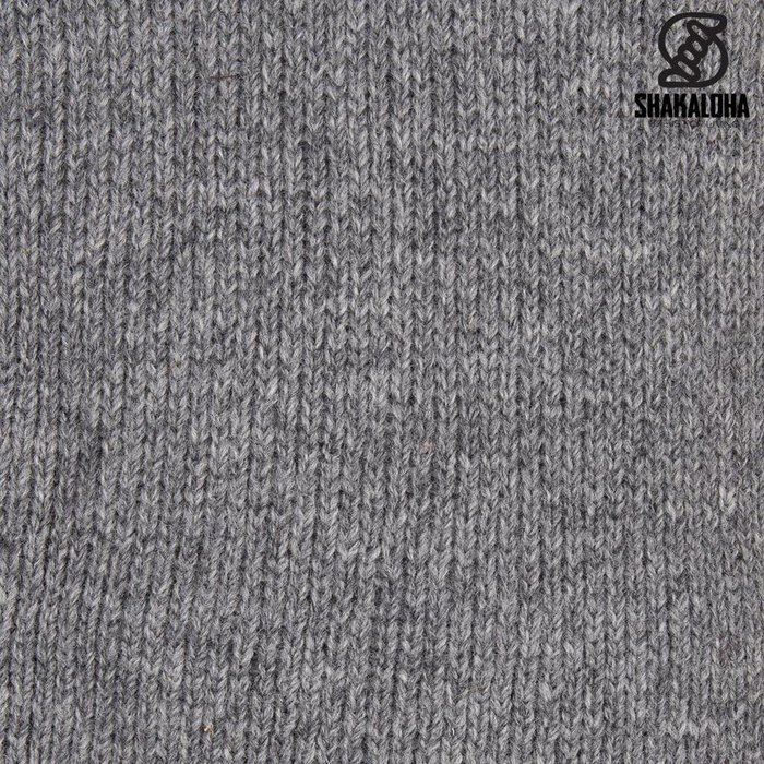 Shakaloha Pull en laine à col roulé et boutons Homme Polaris Gris