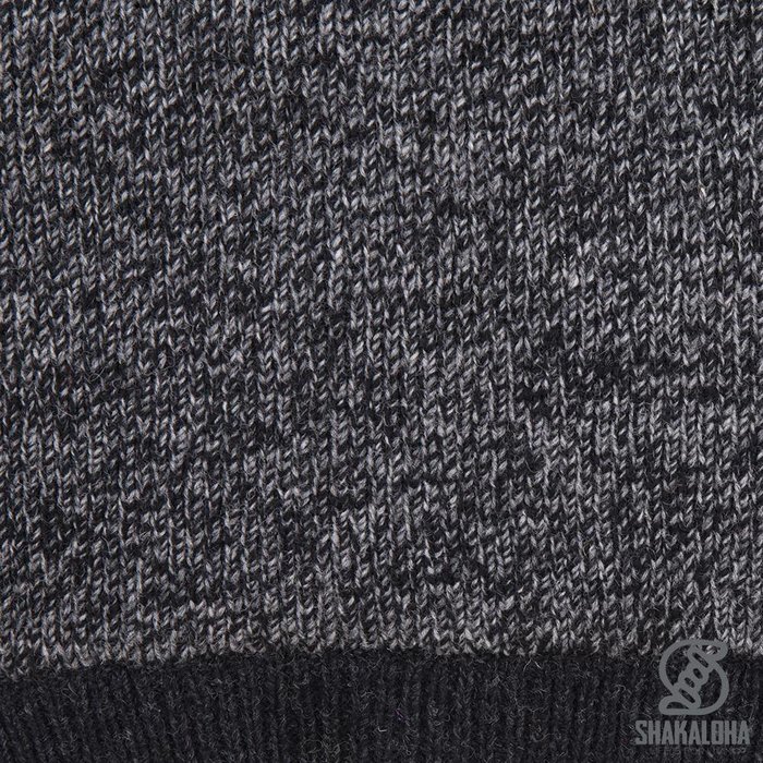 Shakaloha Shakaloha Gestrickte Wollweste Bohemian Anthrazitgrau mit Baumwollfutter und Kapuze - Herren/Uni - Handgefertigt in Nepal aus Schafwolle