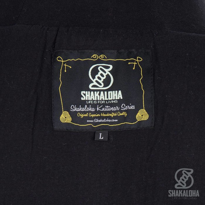 Shakaloha Shakaloha Gebreid Wollen Vest Bohemian Antraciet Grijs met Katoenen Voering en Capuchon - Man/Uni - Handgemaakt in Nepal van Schapenwol