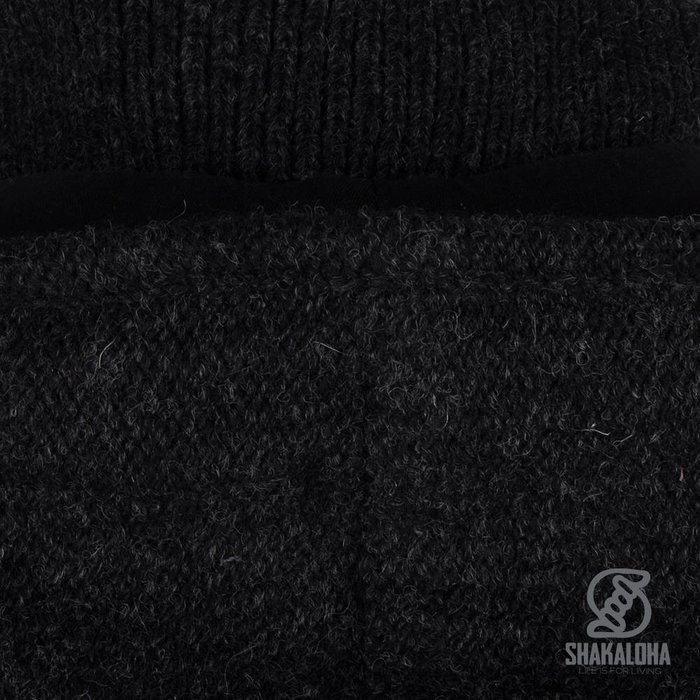 Shakaloha Chaleco de punto de lana Shakaloha Supermodelo ZH con forro de algodón y capucha desmontable - Mujer - Hecho a mano en Nepal con lana de oveja