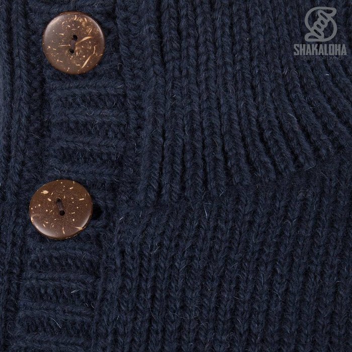 Shakaloha M Polaris Marineblauer Pullover mit Fleecefutter