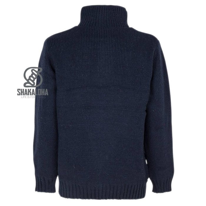 Shakaloha M Polaris Marineblauer Pullover mit Fleecefutter