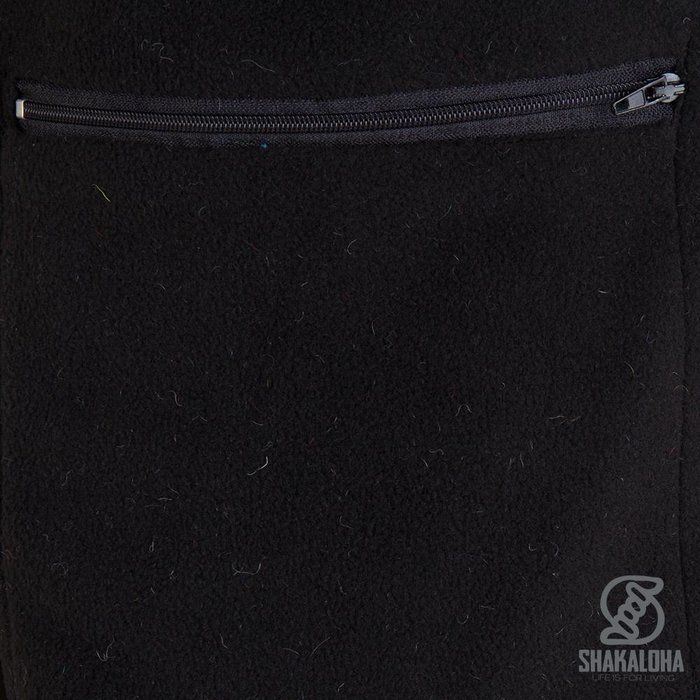 Shakaloha Shakaloha Strick-Wollweste Splendor ZH Anthrazit mit Baumwollfutter und abnehmbarer Kapuze - Herren/Uni - Handgefertigt in Nepal aus Schafwolle