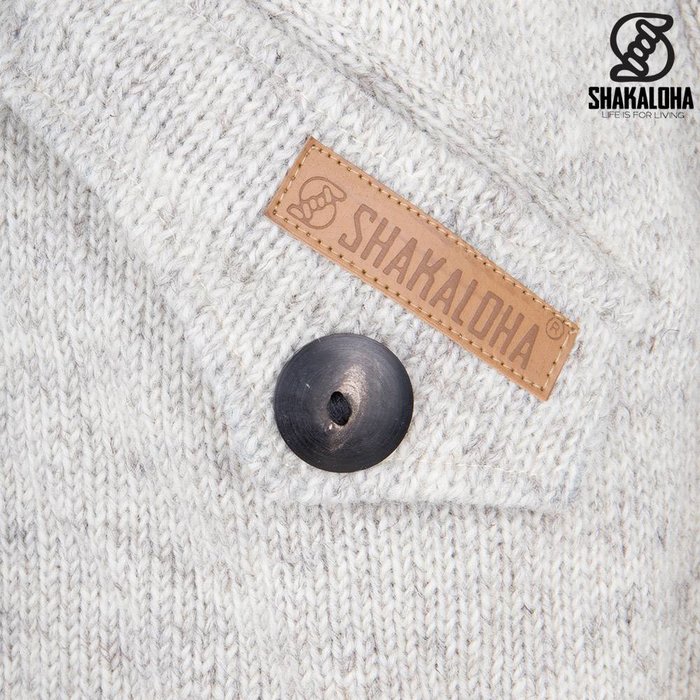 Shakaloha Shakaloha Knitted Wool Cardigan Linder with Cotton Lining and Hood - Women - Handmade in Nepal from Sheep Wool