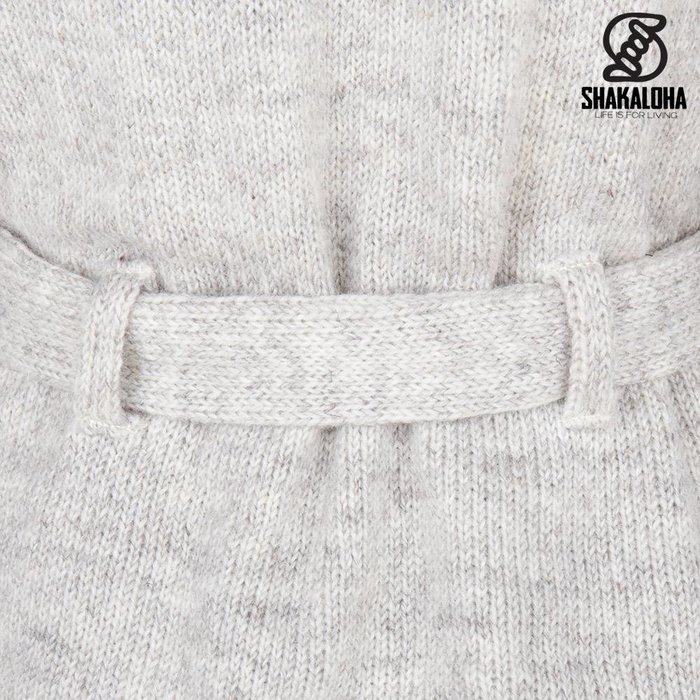 Shakaloha Shakaloha Gebreid Wollen Vest Linder  met Katoenen Voering en Capuchon - Dames - Handgemaakt in Nepal van Schapenwol