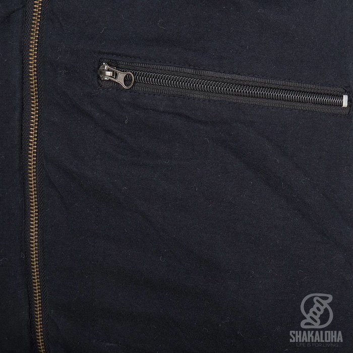 Shakaloha Shakaloha Gebreid Wollen Vest Linder  met Katoenen Voering en Capuchon - Dames - Handgemaakt in Nepal van Schapenwol