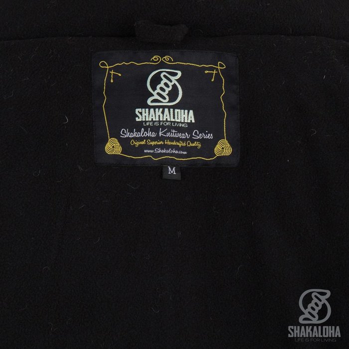 Shakaloha Shakaloha Strick-Wollweste Talbot ZH Anthrazit Hellbraun mit Fleecefutter und abnehmbarer Kapuze - Herren/Uni - Handgefertigt in Nepal aus Schafwolle