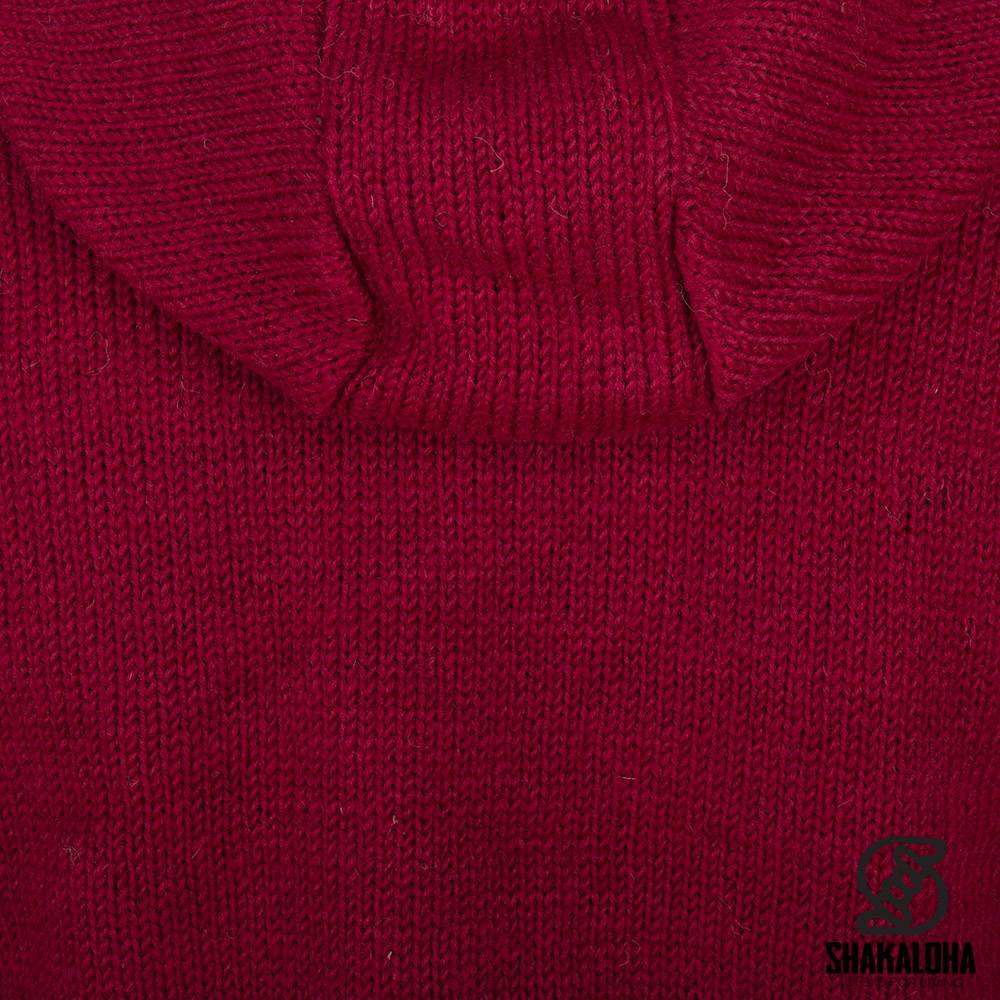 Shakaloha Shakaloha tricoté laine gilet pager avec doublure en coton et capuche - femme - fait à la main au Népal à partir de laine de mouton