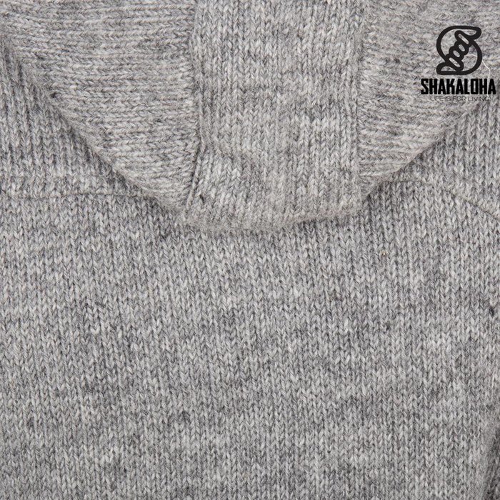 Shakaloha Shakaloha Gestrickte Wollweste Linder mit Baumwollfutter und Kapuze – Damen – Handgefertigt in Nepal aus Schafwolle