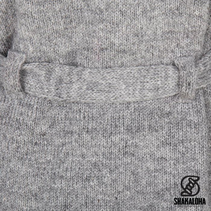 Shakaloha Shakaloha Knitted Woolen Jacket Linder with Cotton Lining and Hood - Woman - Handmade in Nepal from sheep's wool