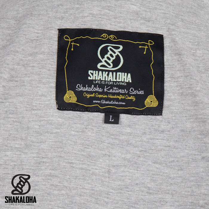 Shakaloha Chaleco de punto de lana Shakaloha Tictac ZH gris multicolor con forro de algodón y capucha desmontable - Mujer - Hecho a mano en Nepal con lana de oveja
