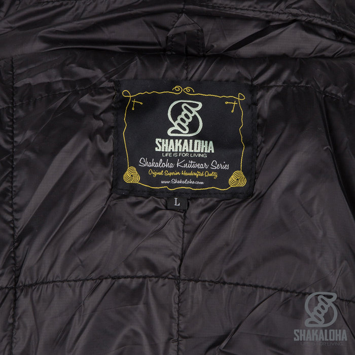 Shakaloha Shakaloha Gebreid Wollen Vest Breaker Grijs met Nylon Windstopper en Afneembare Capuchon - Man/Uni - Handgemaakt in Nepal van Schapenwol