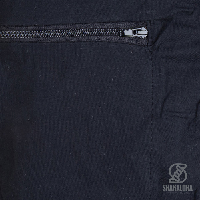 Shakaloha Shakaloha Veste en Laine Tricoté Cruiser Ziphood Anthracite avec Doublure en coton et Capuche détachable - Hommes - Uni - Fabriqué à la main au Népal en laine de mouton