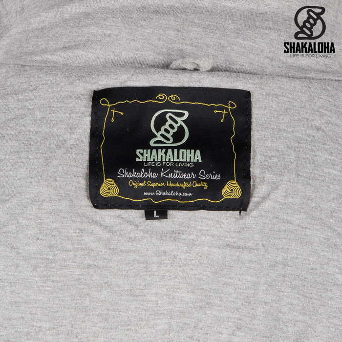 Shakaloha Shakaloha Gebreid Wollen Vest Cruiser Ziphood Grijs met Katoenen Voering en Afneembare Capuchon - Man/Uni - Handgemaakt in Nepal van Schapenwol
