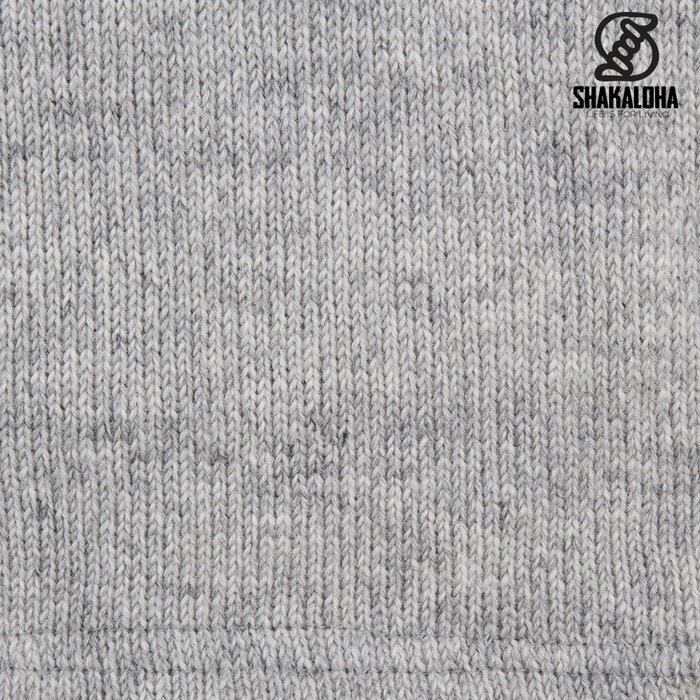 Shakaloha Shakaloha Gestrickte Woll-Cruiser-Weste mit Reißverschluss und Kapuze in Grau mit Baumwollfutter und abnehmbarer Kapuze – Herren/Uni – Handgefertigt in Nepal aus Schafwolle