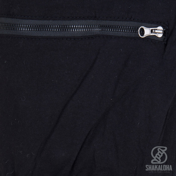 Shakaloha Chaleco de punto de lana Shakaloha Quantum Antracita con forro de algodón y capucha - Hombre/Unisex - Hecho a mano en Nepal con lana de oveja