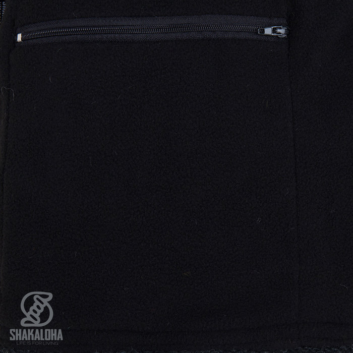 Shakaloha Shakaloha Veste en Laine Tricoté Blaster ZH Anthracite avec Doublure en polaire et Capuche détachable - Hommes - Uni - Fabriqué à la main au Népal en laine de mouton