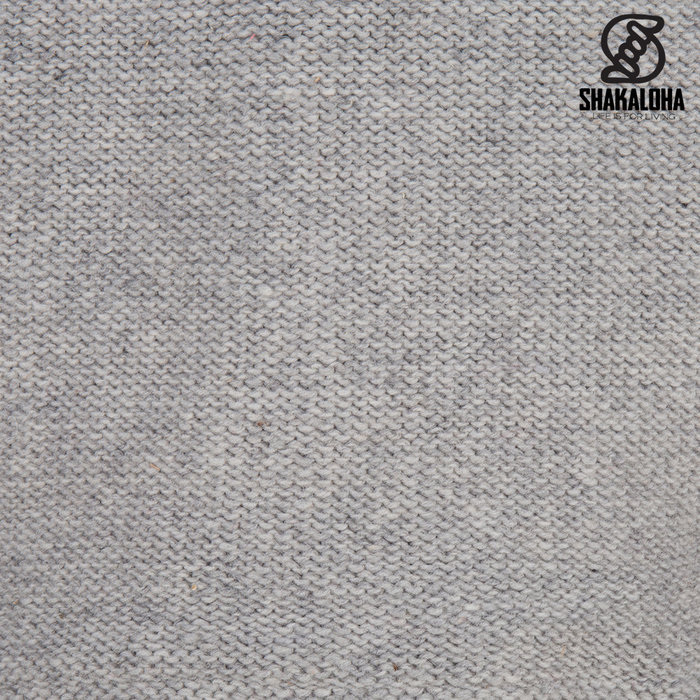 Shakaloha Chaleco de punto de lana Shakaloha Maverick ZH gris con forro polar y capucha desmontable - Hombre/Unisex - Hecho a mano en Nepal con lana de oveja